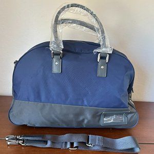 NEW Agnes B Homme Weekender Travel Carry-On Bag JAPAN, Navy/Black, Nylon&Leather